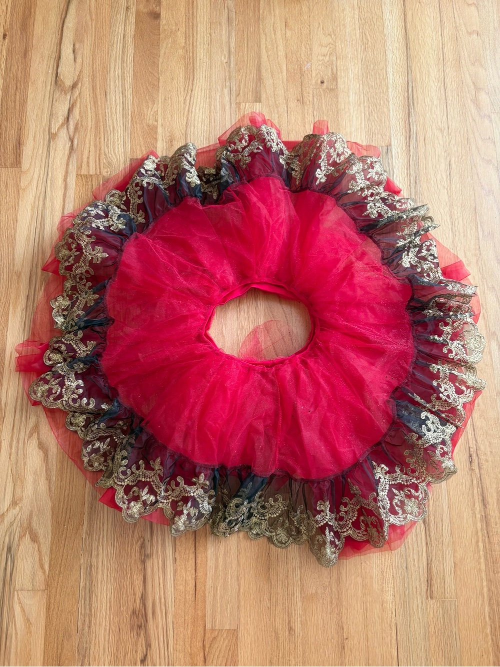 Dansco sparkly red gold ballet dance tutu adult medium
